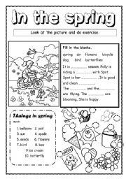 English Worksheet: In the spring