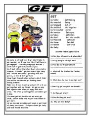 English Worksheet: GET