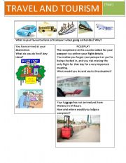 English Worksheet: Travel and tourism