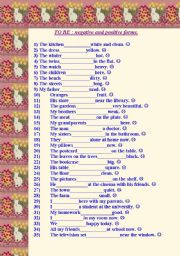 English Worksheet: Present Simple: positive and negative form of the verb to be.