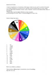 English Worksheet: colours