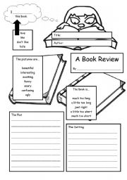 English Worksheet: A Book Review (book report)