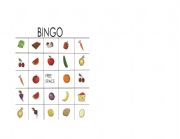 English Worksheet: FOOD BINGO