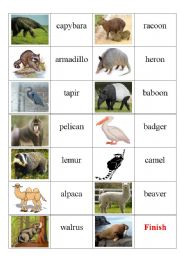 English Worksheet: NO ORDINARY ANIMALS DOMINO PART 2