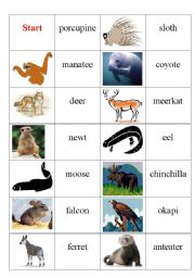 English Worksheet: NO ORDINARY ANIMALS DOMINO PART 1