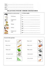 English Worksheet: practice with these exercises