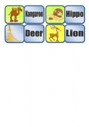 English worksheet: Animal - Domino