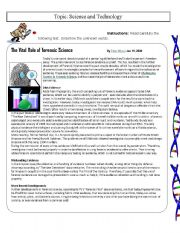 English Worksheet: Science and technology