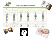 English worksheet: Irregular verbs 