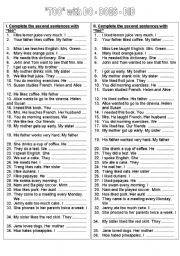 English Worksheet: THE USE OF 