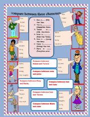 English Worksheet: COMPARATIVES