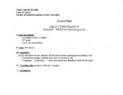 English Worksheet: Writing-describing a city