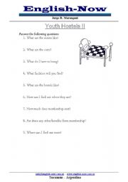 English worksheet: Tourism - Hostels II