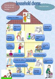 English Worksheet: household chores