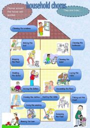 English Worksheet: household chores