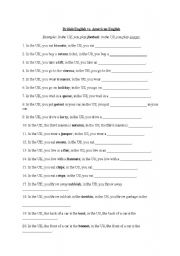 English Worksheet: Worksheet British vs. American English