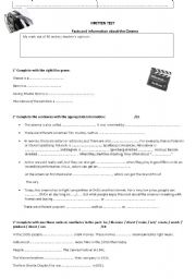 English Worksheet: Written test about the cinema