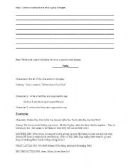 English Worksheet: How to Write  a Script