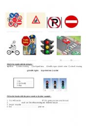 English Worksheet:  Safety &  Traffic  Rules