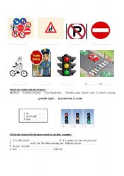 English Worksheet:  Safety &  Traffic  Rules