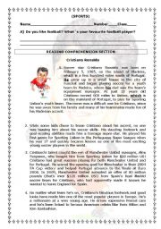 English Worksheet: Cristiano Ronaldo