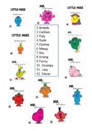 Mr Men Names