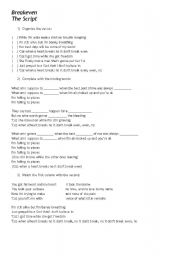 English worksheet: The Script - Breakeven