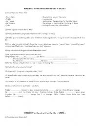 English Worksheet: ROOTS
