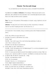 English Worksheet: FRIENDS Transcript - 