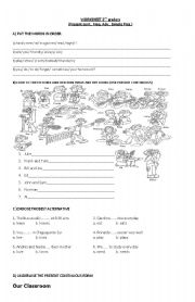 English Worksheet: Reviewing Present continuous, Simple present and frequency adverbs