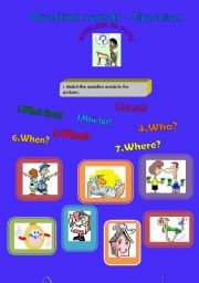 English Worksheet: Question words exercises