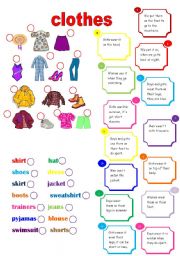English Worksheet: clothes vocabulary 