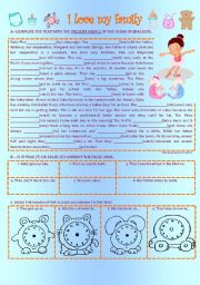 English Worksheet: text about Daily Routine + present simple + comprehension + telling the time