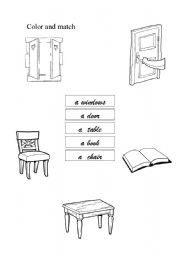 English Worksheet: Classroom objects
