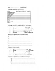 English worksheet: Exercises present simple and present continuous