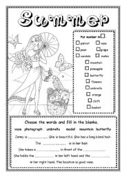 English Worksheet: Suumer