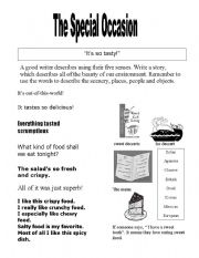 English worksheet: The Special Occasion