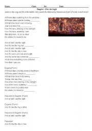 English Worksheet: Tangled - I see the light