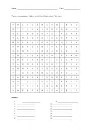 English Worksheet: OCCUPATIONS WORD MAZE