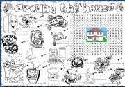 English Worksheet: around the house