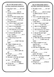 English Worksheet: indefinite pronouns