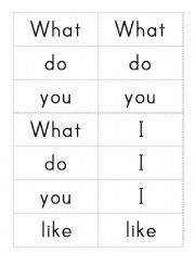English Worksheet: Question WHAT do you like