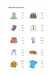 English Worksheet: clothes_matching