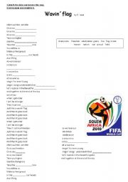 English Worksheet: Wavin Flag