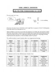 English worksheet: Verb + Object + Infinitive