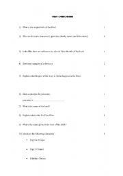 English worksheet: TEST OBrother movie