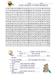 English Worksheet: wordsearch past simple irregular verbs