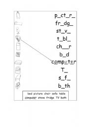 English worksheet: read and match