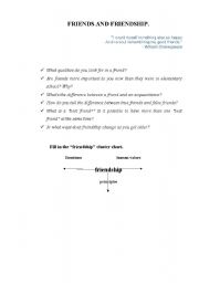 English worksheet: Friendship Starts With You