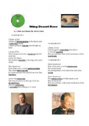 English Worksheet: Sting-Desert Rose